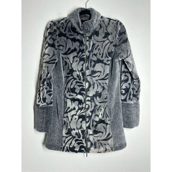 Rare Bohemian Simclan Women’s Teddy Fleece Jacket Floral Pattern Size 38EU/ M US - Picture 1 of 15